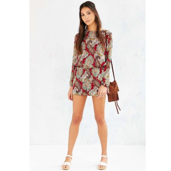 Urban Outfitters Pants - Lucca Couture Silky Open-Back Romper